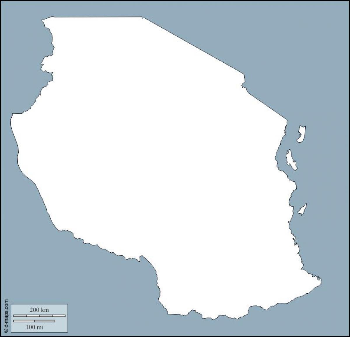 Karta Tanzaniji krug