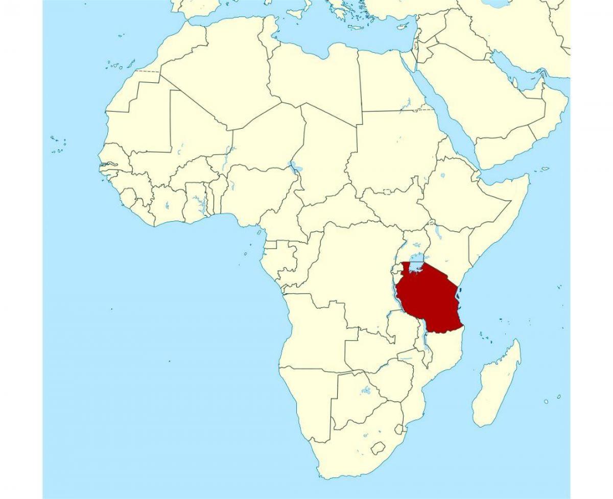 Karta lokacije, Tanzaniji na svijet 