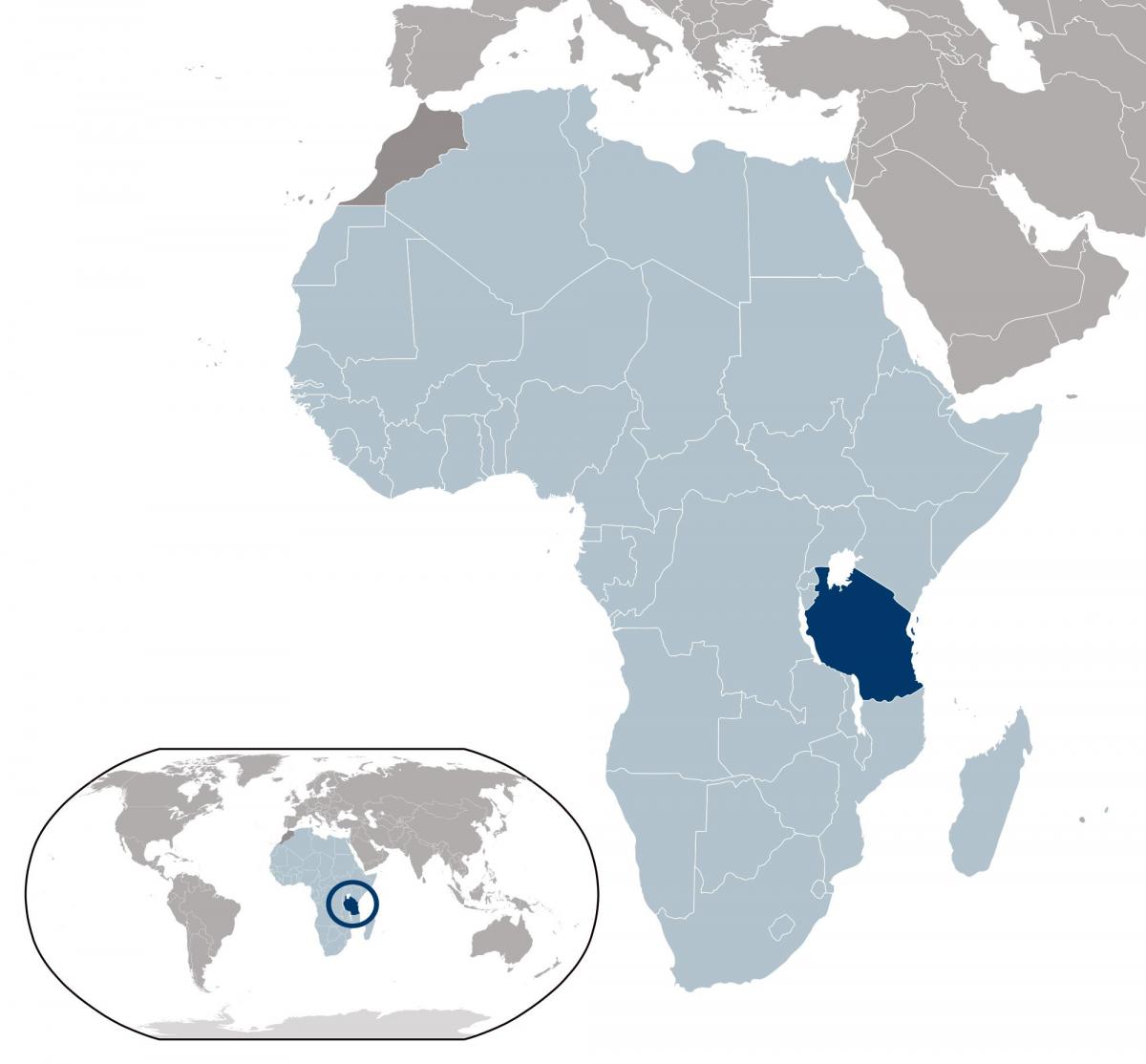 lokacija Tanzaniji na karti