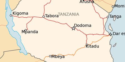 Karta pruga Tanzanija 