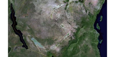 Karta satelitska Tanzaniji