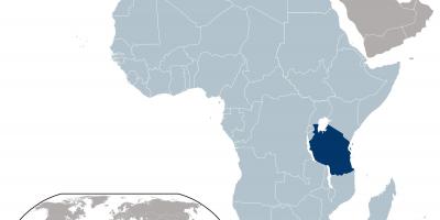 Lokacija Tanzaniji na karti